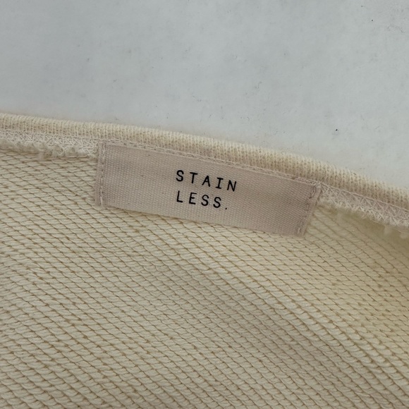 Source Unknown Double Asymmetric Layer Cream Beige Sweatshirt One Size - Picture 14 of 14